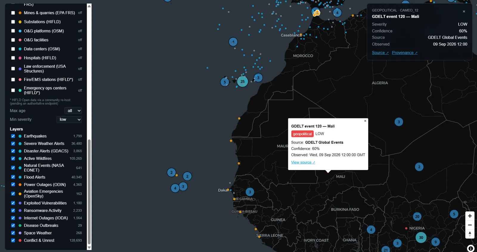 Signal Command tracking global events and emerging activity across a wide area.